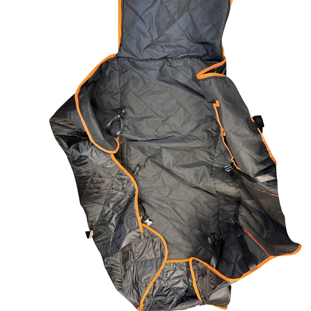 iBuddy Dog Car Seat Cover Black Orange Quilted Waterproof Back Seat SEE NOTES